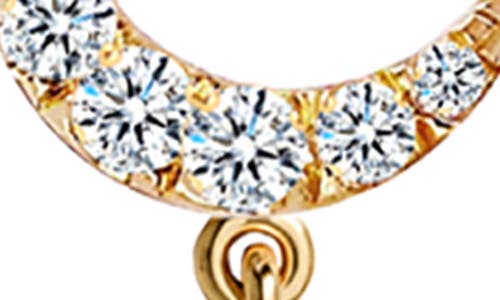 Gabi Rielle 14k Over Silver Cz Mini Moon Necklace In Gold