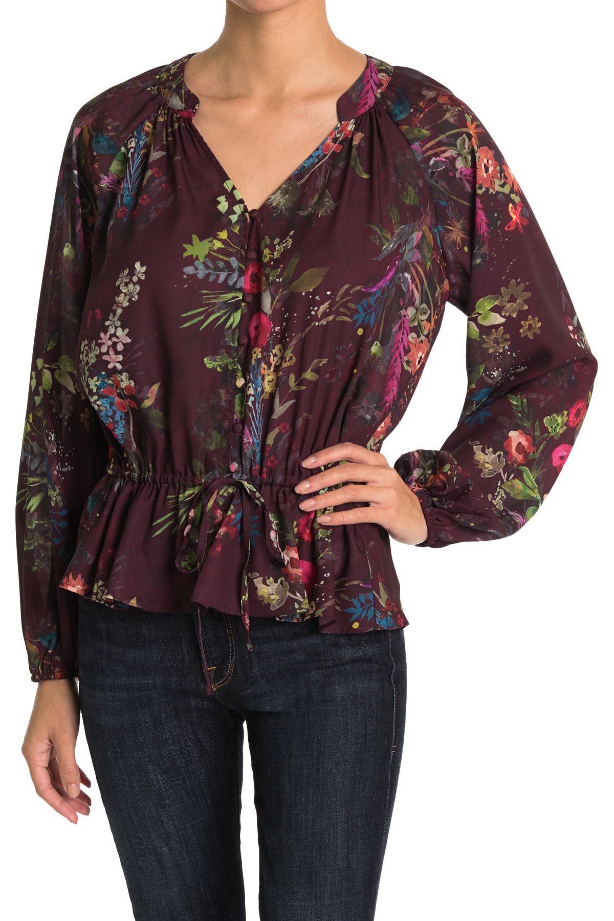 floral peplum blouse