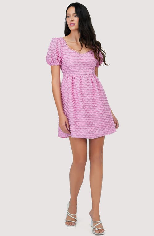 Lost + Wander Paloma Textured Minidress In Pink