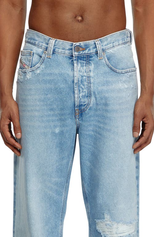 Shop Diesel ® 2010 D-macs Distressed Relaxed Straight Leg Jeans In Denim