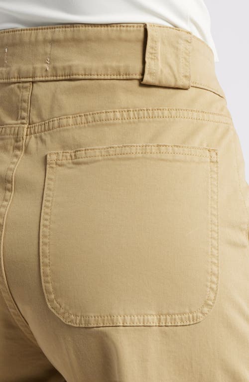 Frame Modern Patch Pocket Wide Leg Pants In Sahara Khaki