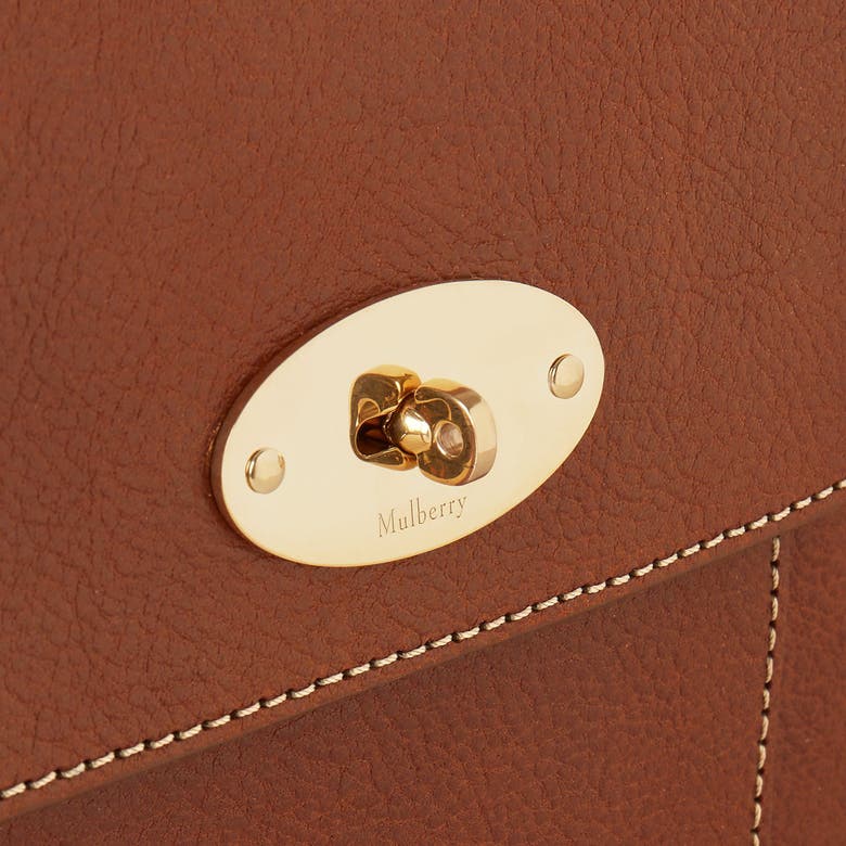 Shop Mulberry Small Antony Leather Stitched Crossbody Bag In Oak