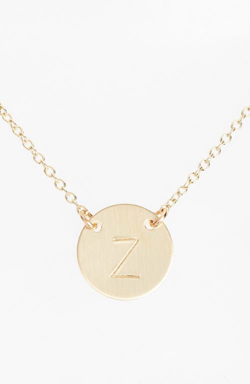14k-Gold Fill Anchored Initial Disc Necklace in 14K Gold Fill Z