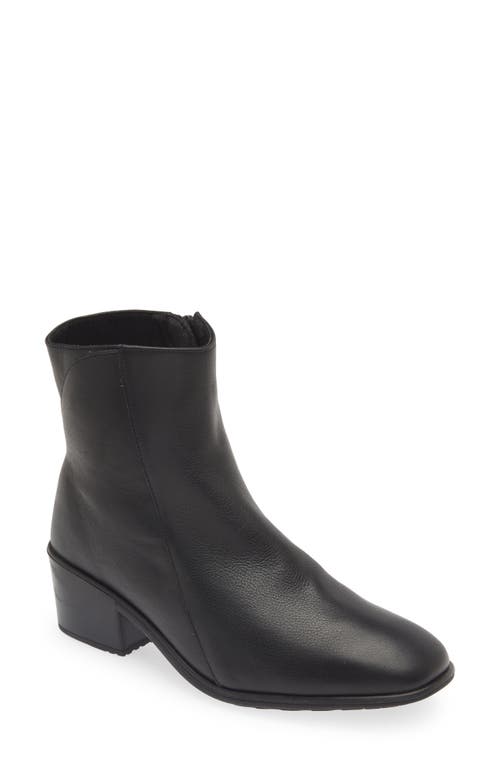 Goodie Zip Boot in Water Resistant Black Leather