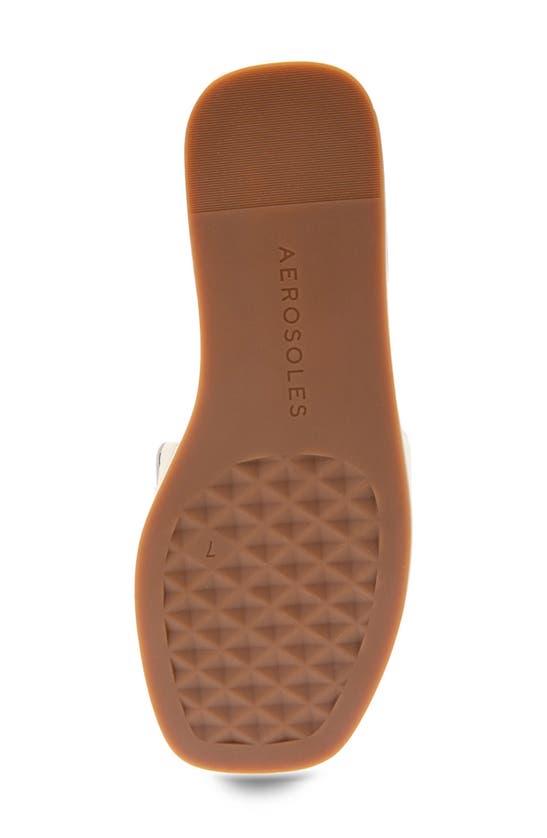 Shop Aerosoles Blaire Buckle Slide Sandal In Eggnog Leather