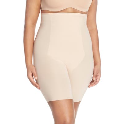 Plus Size Spanx Thinstincts(TM) High Waist Mid-Thigh Shorts, Beige