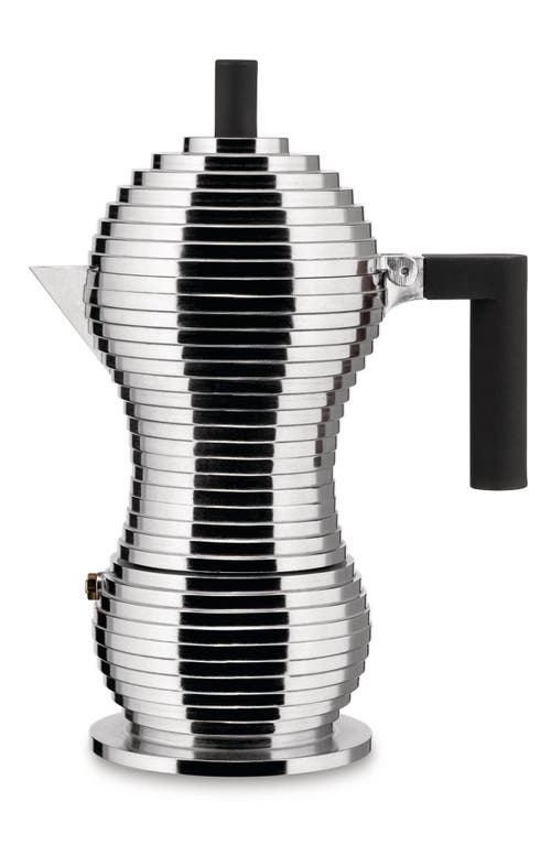 Shop Alessi Pulcina 6-cup Espresso Coffee Maker In Silver