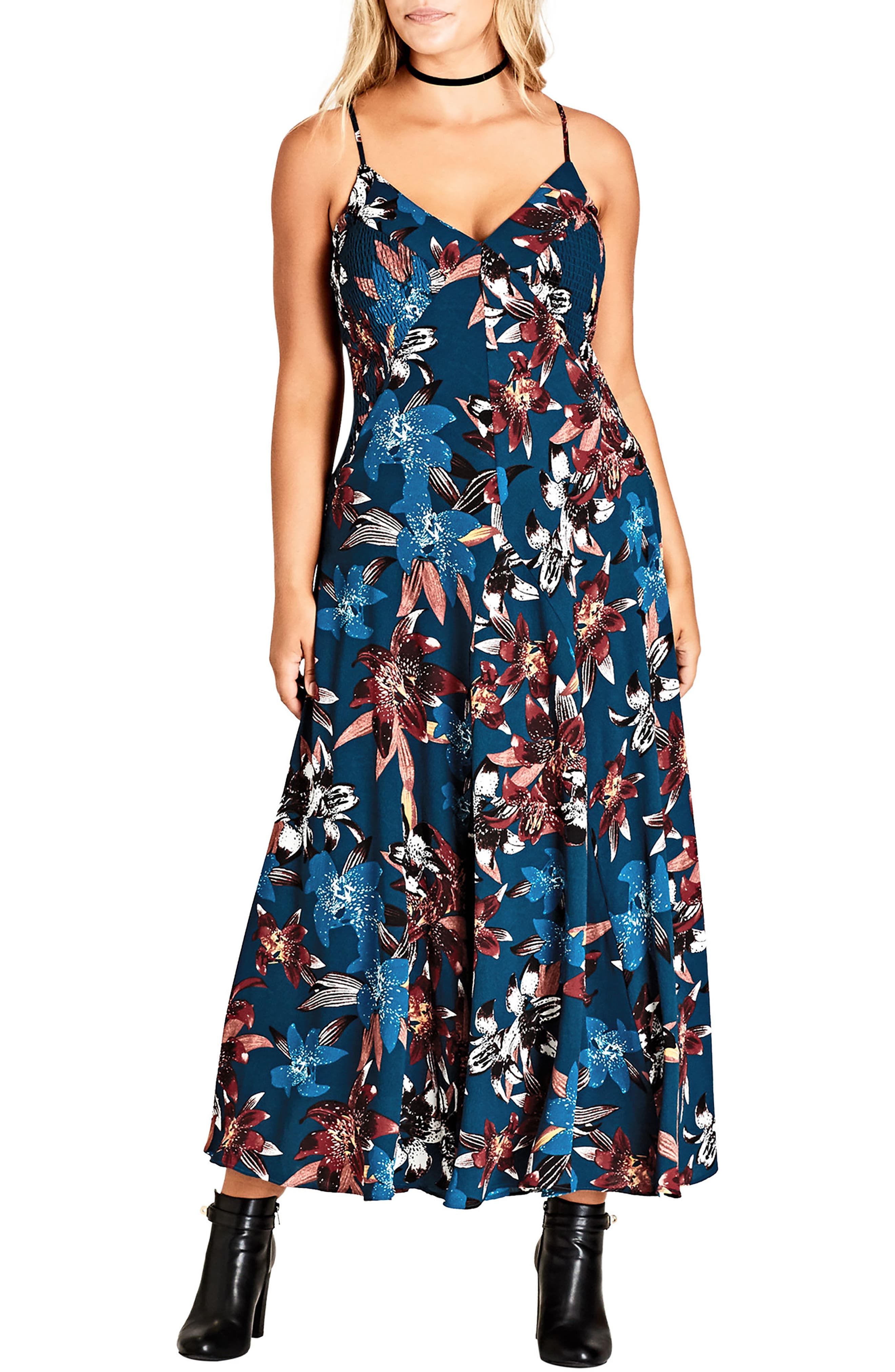 City Chic Fall Lily Maxi Dress (Plus Size) Nordstrom