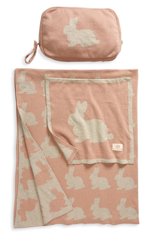 Pink Lemonade Bunny Baby Set In Pink/beige