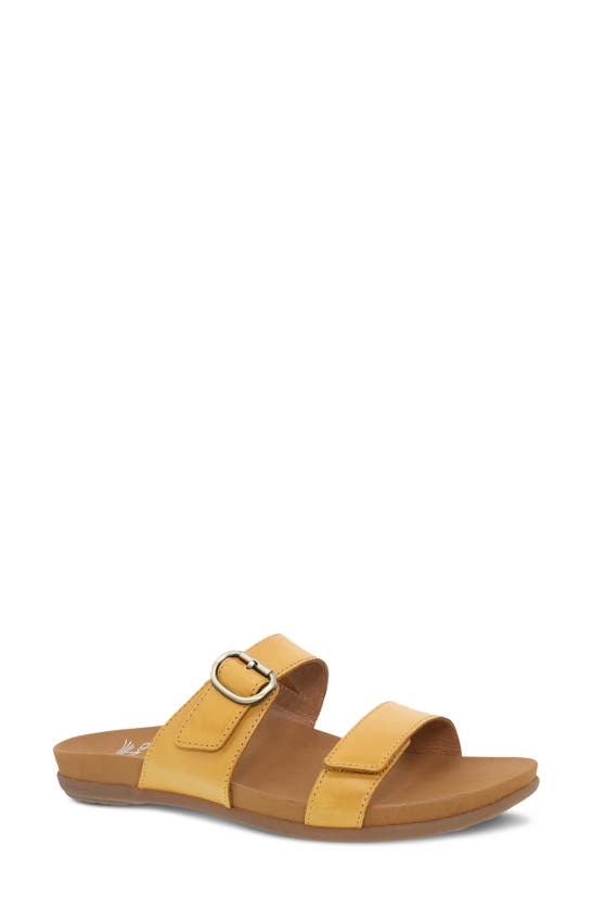 Shop Dansko Justine Slide Sandal In Yellow