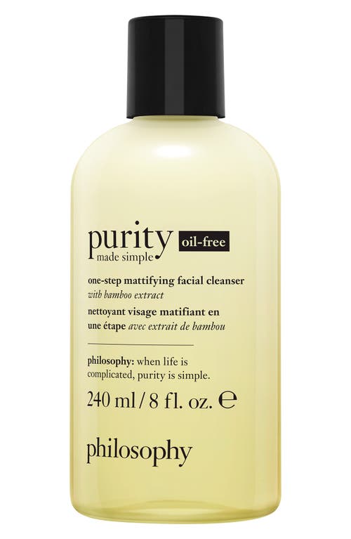 philosophy purity made simple oil-free one-step mattifying facial cleanser at Nordstrom, Size 8 Oz