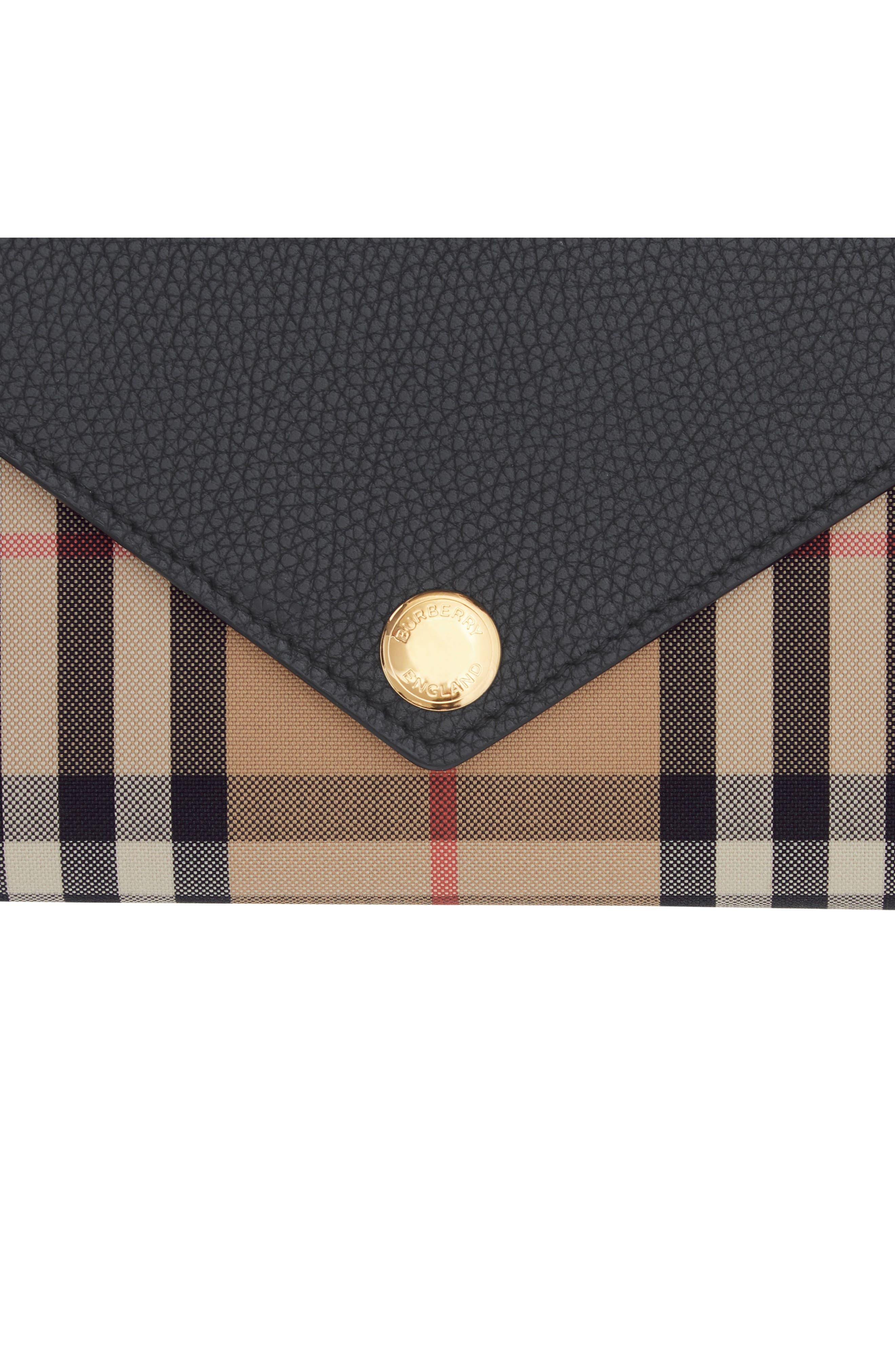 burberry vintage check and leather continental wallet