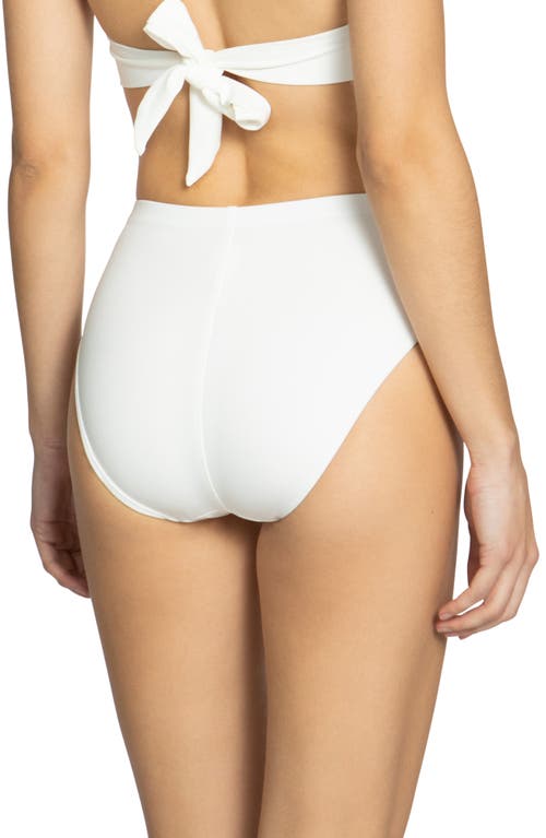 Robin Piccone Margot High Waist Bikini Bottoms In White