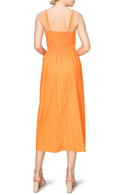 Shop Melloday Pleated A-line Sundress In Orange