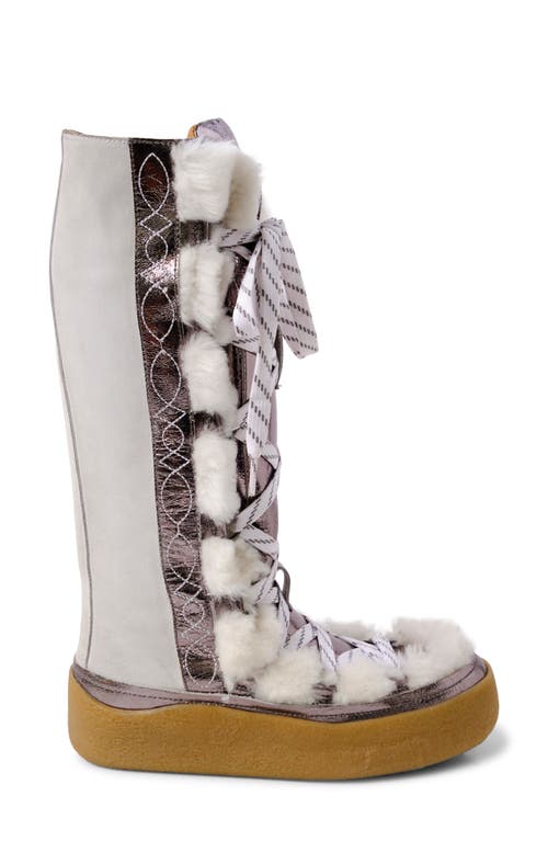 Shop Free People Wilder Genuine Shearling Boot In Artic Fox Combo