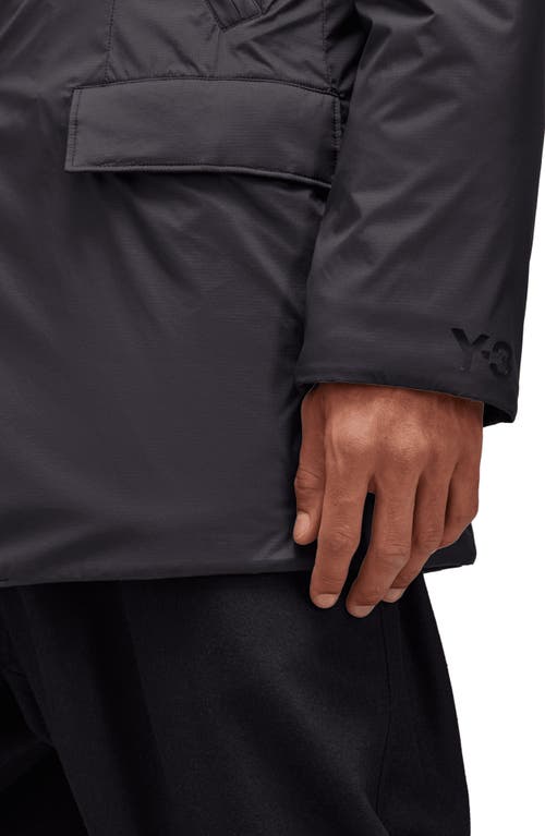 Shop Y-3 Water Resistant Quilted Coat In Black