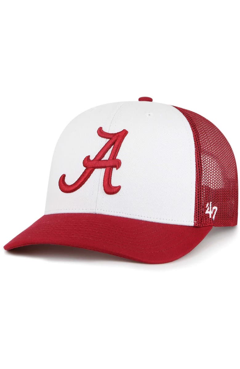 '47 Men's '47 White/Crimson Alabama Crimson Tide Freshman Trucker ...