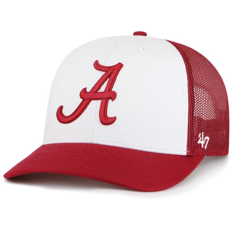 Shop 47 ' White/crimson Alabama Crimson Tide Freshman Trucker Adjustable Hat