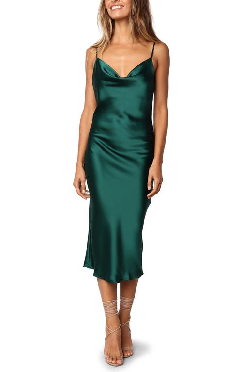 Petal & Pup Persia Satin Sheath in Green 