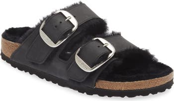 Birkenstock, Shoes, Papillio By Birkenstock Arizona Big Buckle Genuine  Shearling Slide Sandal 4 Eu