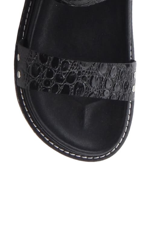 Caverley Burt Platform Sandal In Black Croc