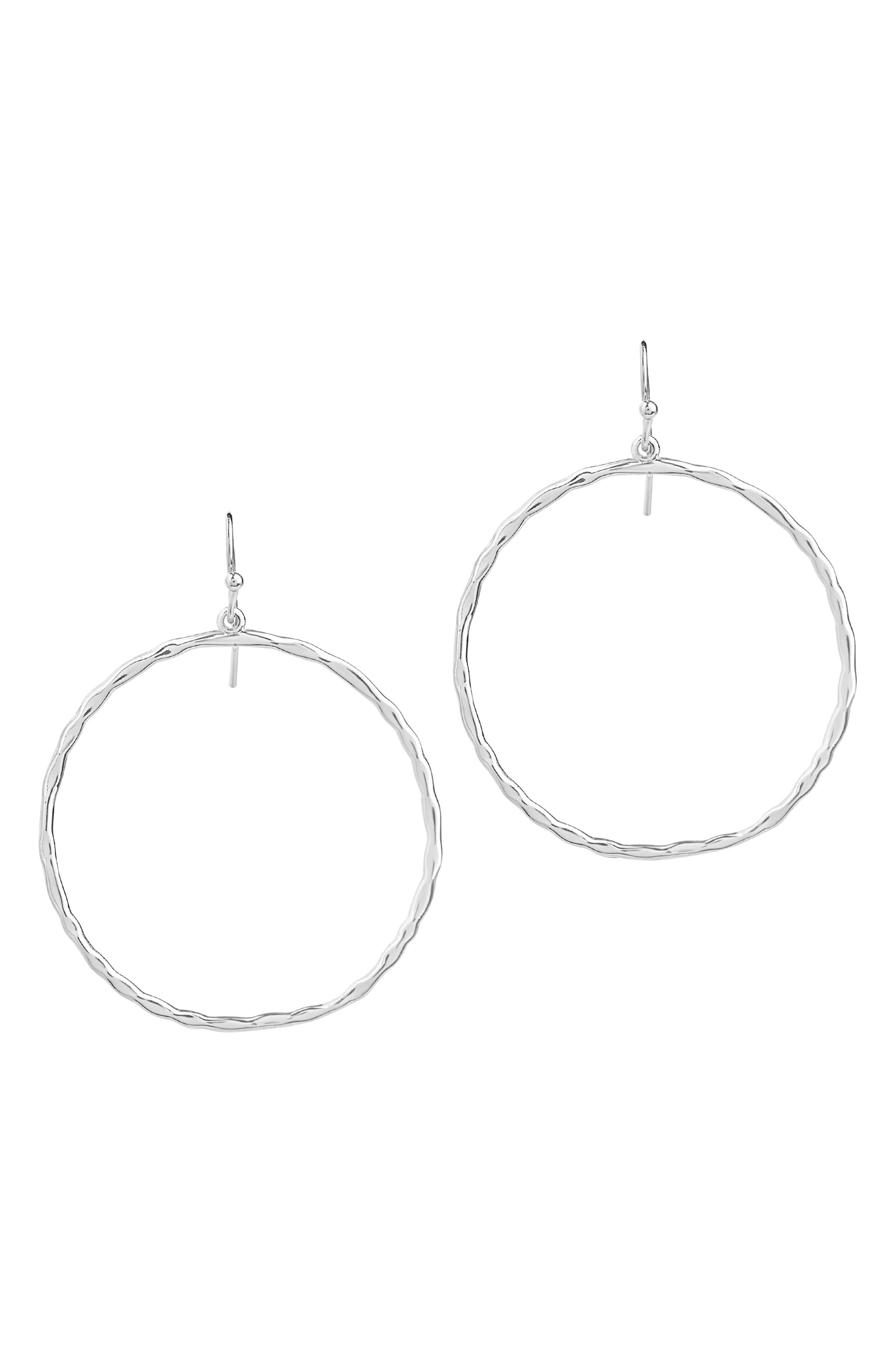 Sterling Forever Circle Drop Earrings in Silver at Nordstrom