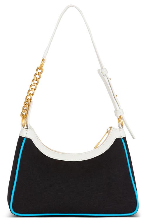 Balmain B-army Postcard Canvas & Leather Shoulder Bag In Aaa Multi