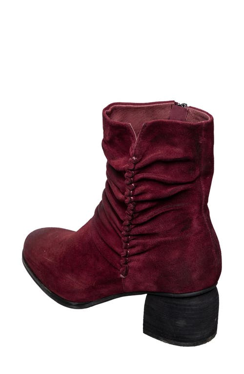 Antelope Nona Ruched Bootie In Bordeaux