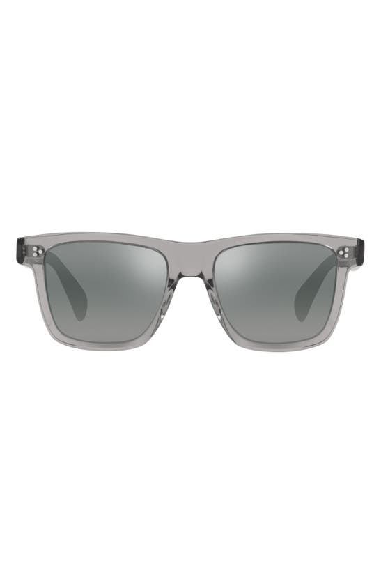 Shop Oliver Peoples Casian 54mm Rectangular Sunglasses In Grey/ Dark Grey  Mirror