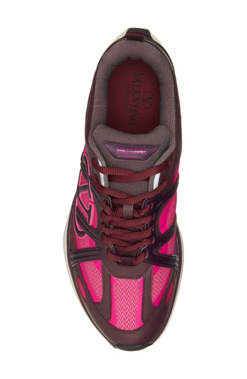 Shop Valentino Garavani Vlogo Easyjog Sneaker In Rubin/pink/silver