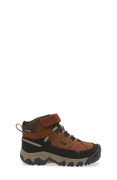 Keen Kids' Targhee Iv Mid Waterproof Hiking Shoe In Bison/brindle