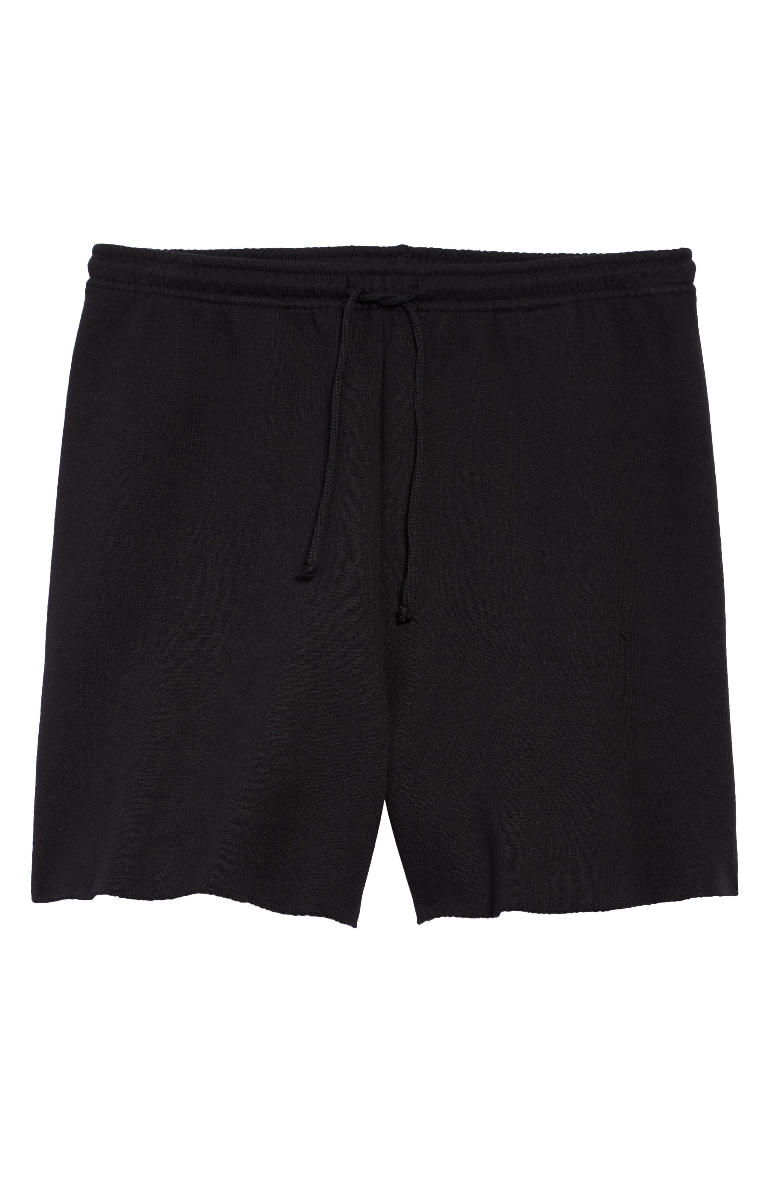 John Elliott Venice Fleece Sweat Shorts in Black at Nordstrom, Size 4