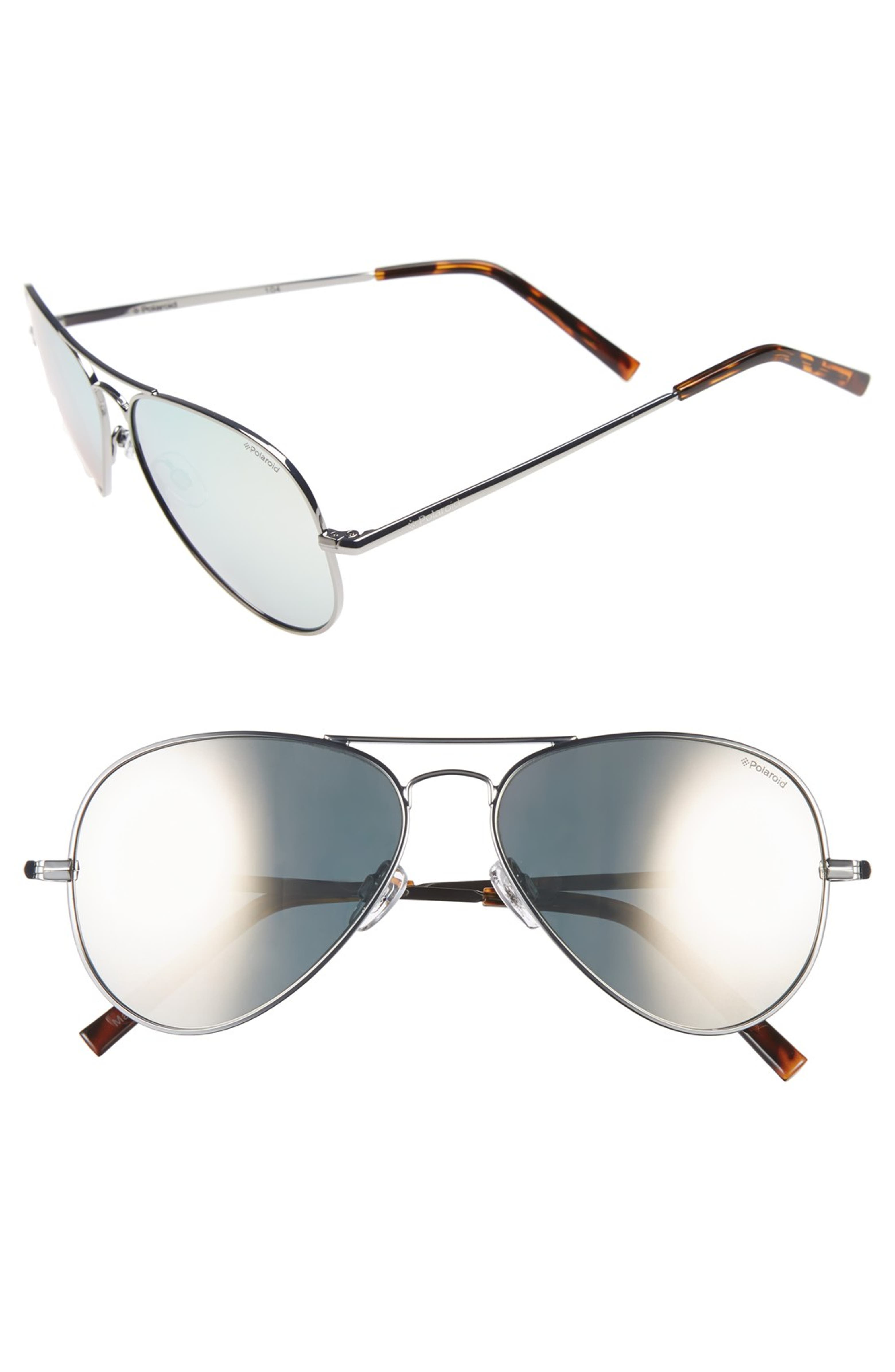 Polaroid Polarized Sunglasses Aviator Polaroid Eyewear 58mm Polarized Aviator Sunglasses | Nordstrom