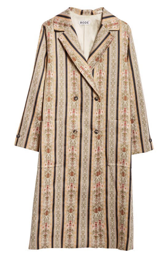 BODE BODE FLORET BROCADE DOUBLE BREASTED COAT