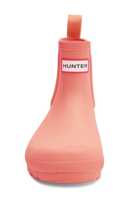 Hunter Original Waterproof Chelsea Rain Boot In Orange Flair/white Multi