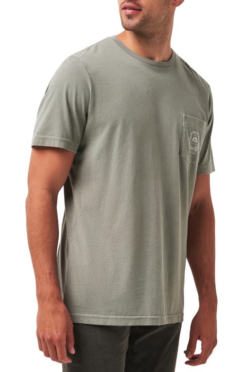 Shop Travismathew Local Favorite Patch Pocket Graphic T-shirt In Dark Olive