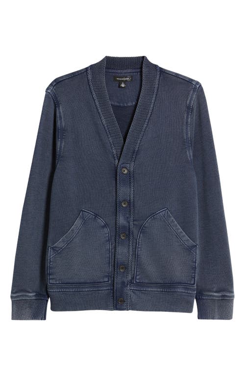 Shop Treasure & Bond French Terry Cardigan In Navy India Ink