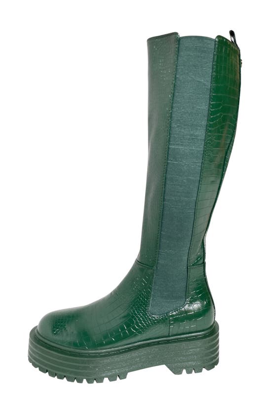 Azalea Wang Sue Knee High Boot In Green