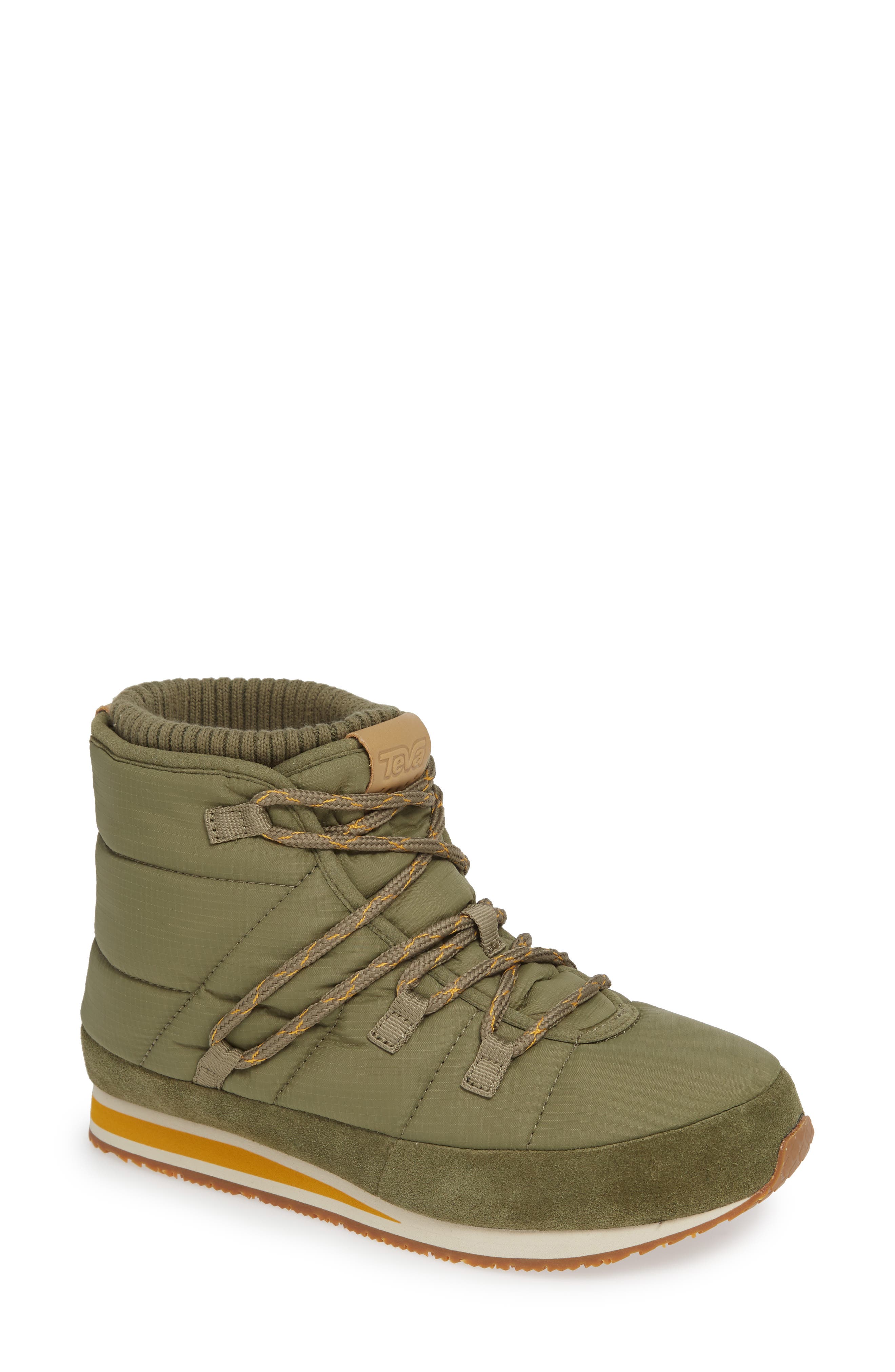 Teva Ember Lace-Up Winter Bootie, Green