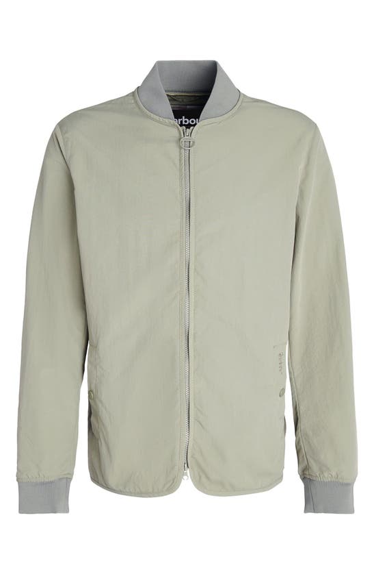 Shop Barbour Tirrel Casual Bomber Jacket In Dusty Green