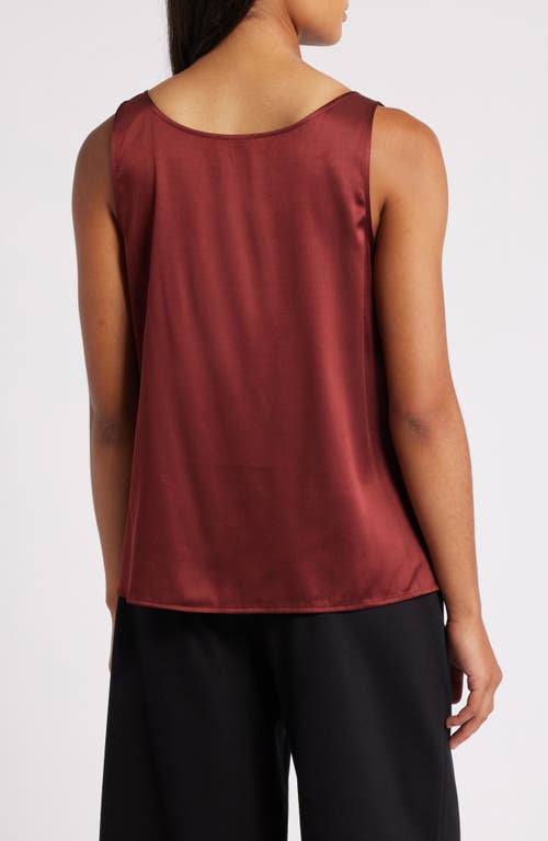 Shop Eileen Fisher Stretch Silk Tank In Redwood