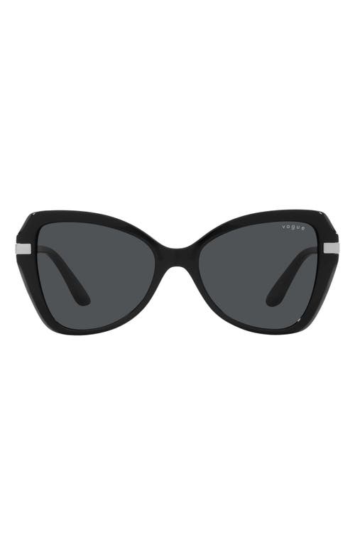 53mm Butterfly Sunglasses in Black