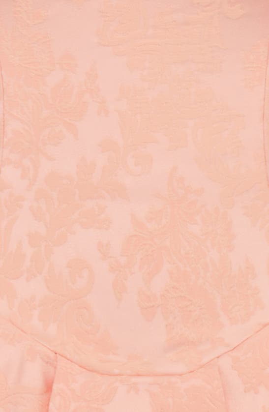 House Of Cb Rosalinda Jacquard Minidress In Peach Parfait