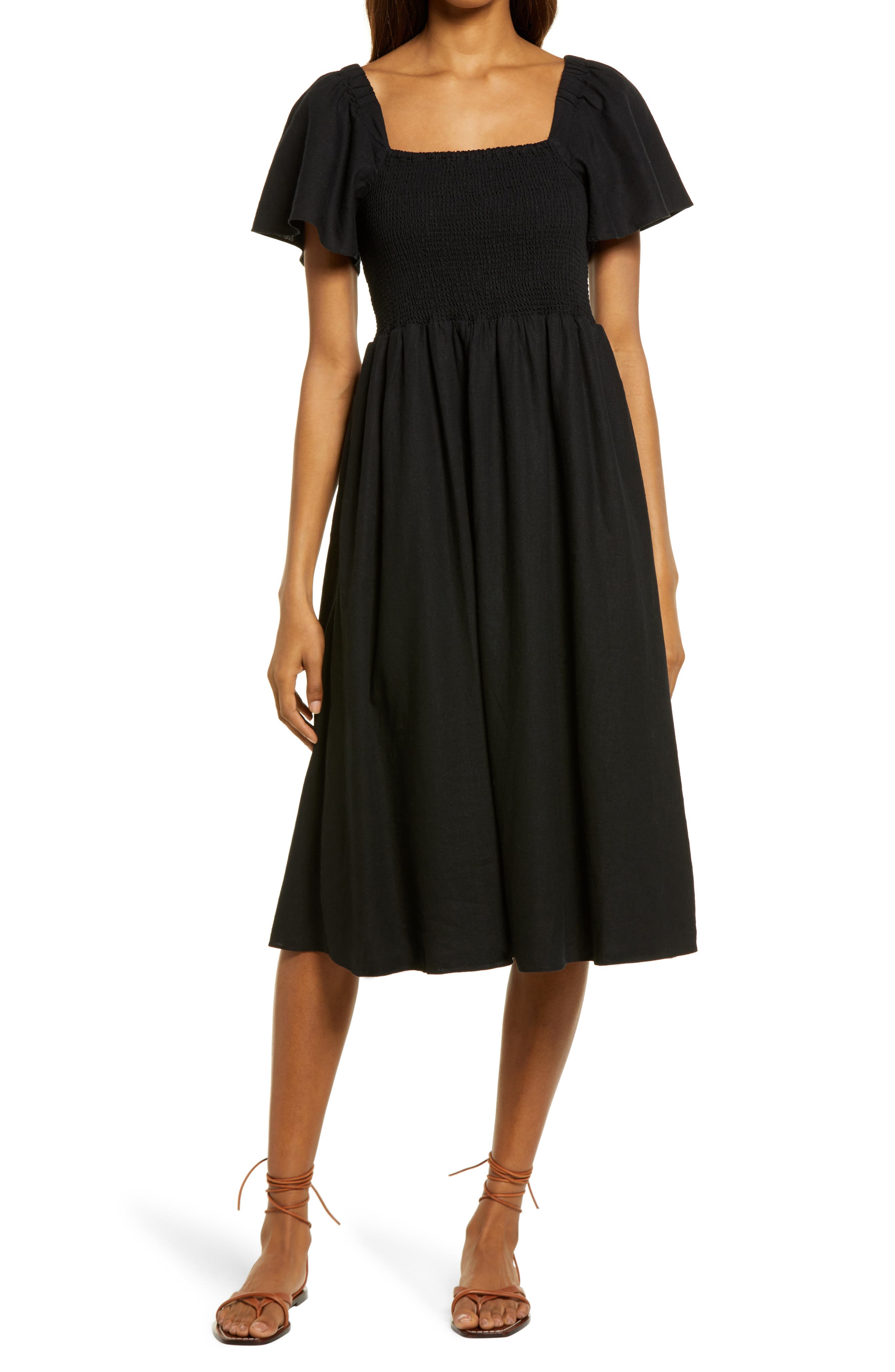 Madewell smocked midi dress Clearance