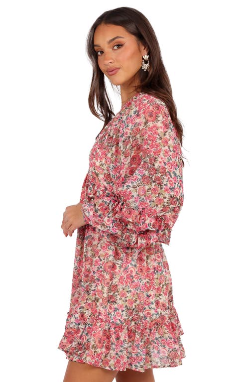 Petal And Pup Petal & Pup Reese Floral Long Sleeve Minidress In Pink