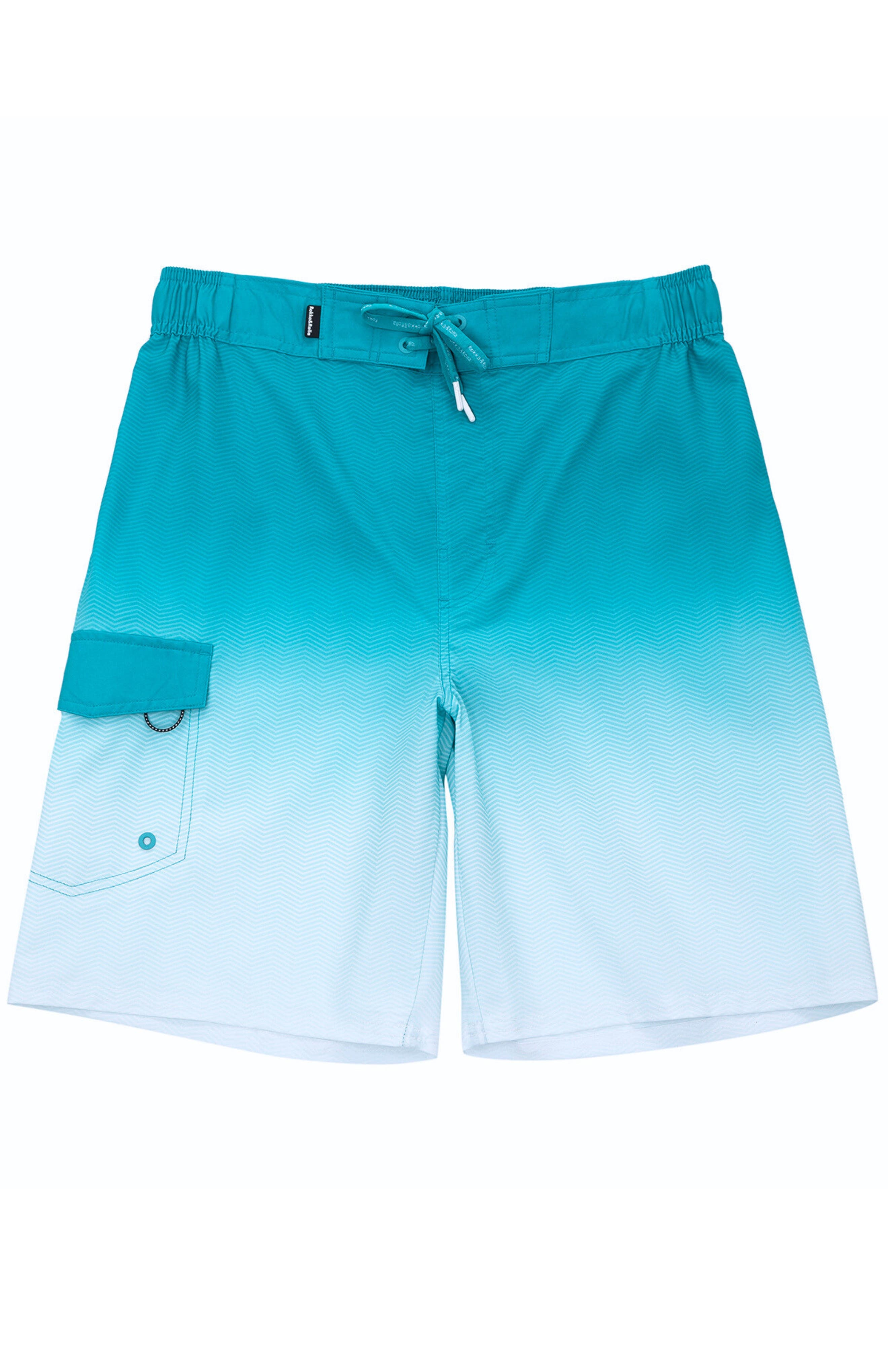 Rokka&Rolla Quick-Dry Swim Trunks with Elastic Waist in Sky Cover