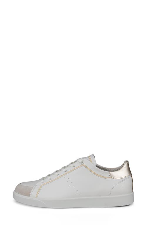 Shop Ecco Street Lite Low Top Sneaker In Shadow White/pure White Gold