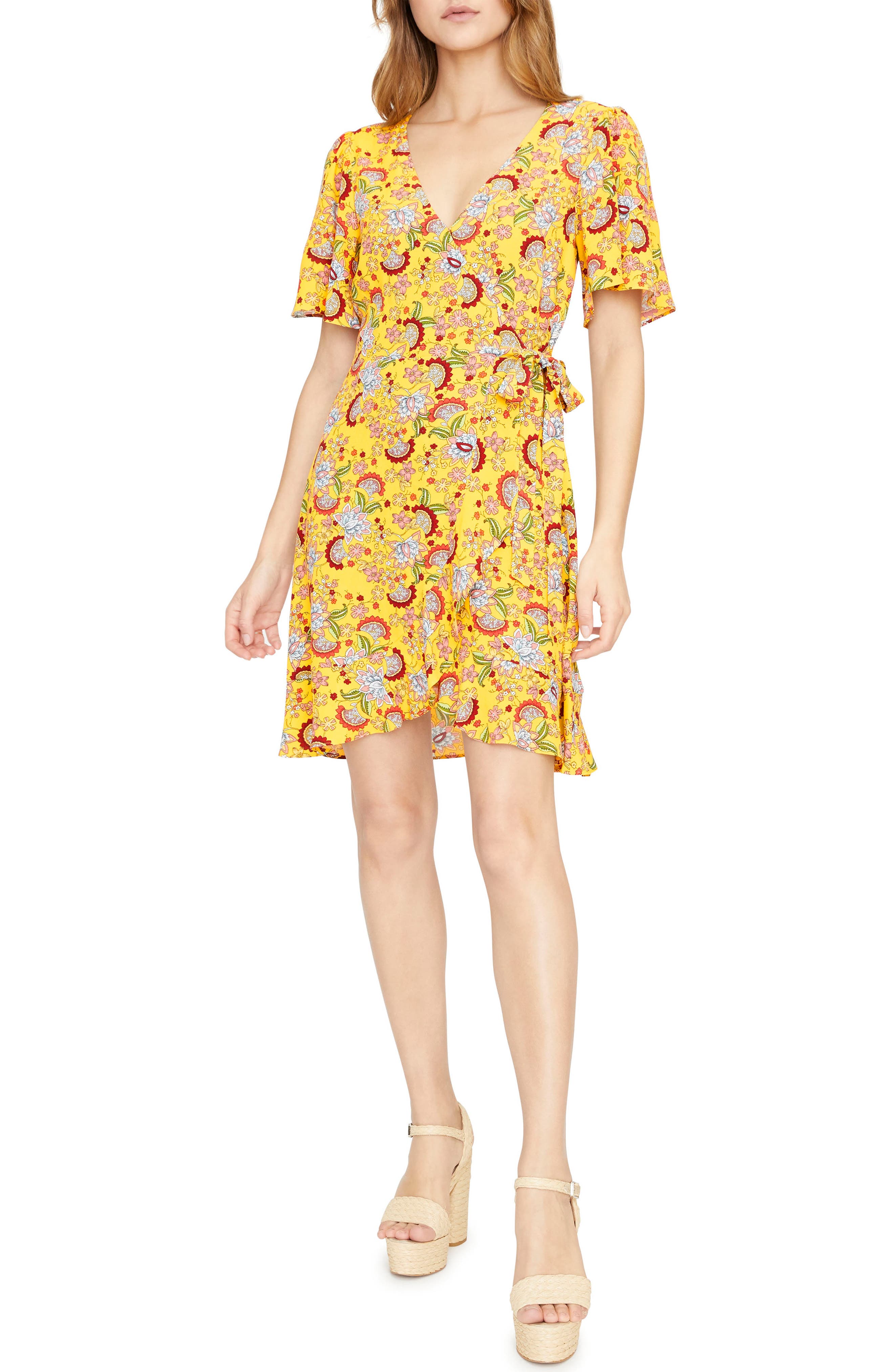 Sanctuary Sassy Wrap Dress, Yellow