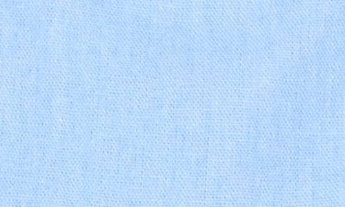 Shop Avec Les Filles Linen Blend Crop Top In Ice Blue
