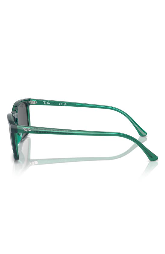 Ray Ban 59mm Rectangular Sunglasses In Transparent Green